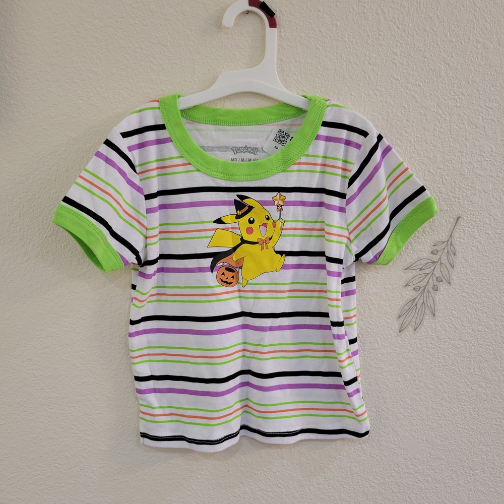 Pokémon Pikachu Striped Kids Halloween T-Shirt